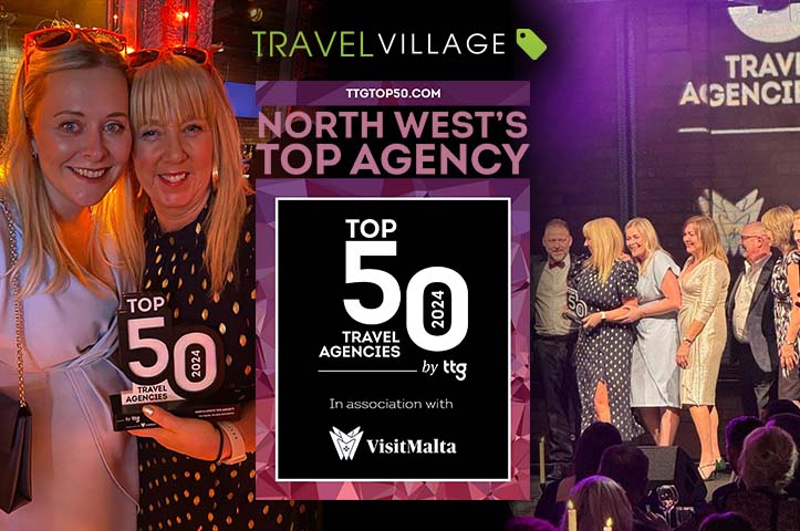 Blackpool's Travel Village win and retain title of Best North West Travel Agency at TTG Top 50 2024 awards!